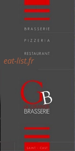 La Grande Brasserie — carte page 1