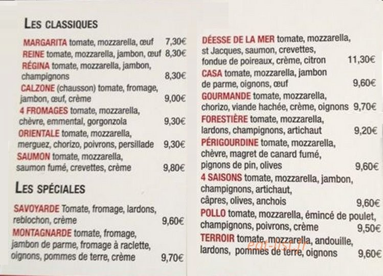 La Grande Brasserie — carte page 7