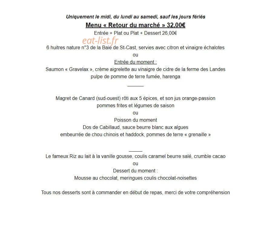 Le Jardin Délice — carte page 4