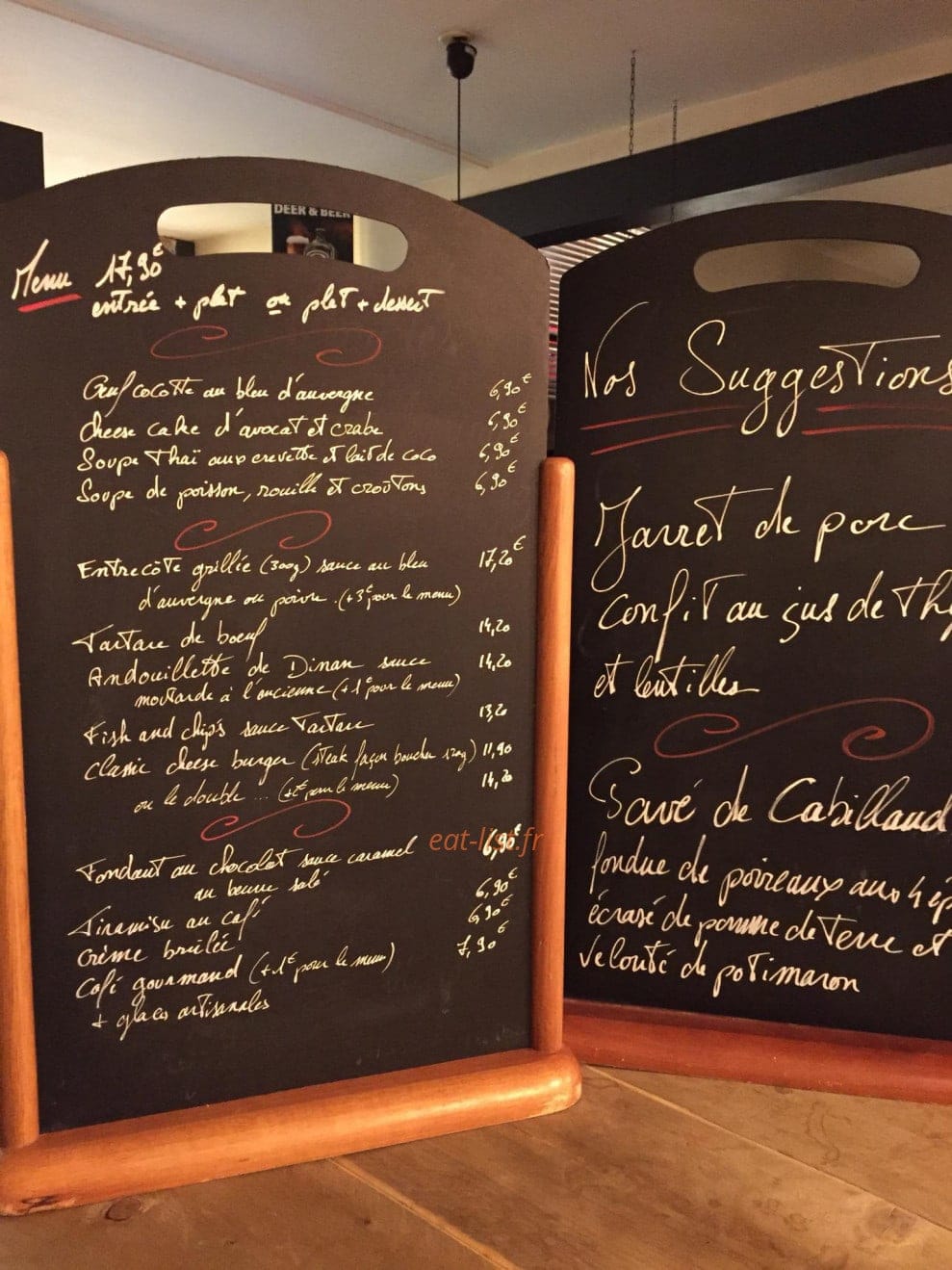 Square Café — carte page 1