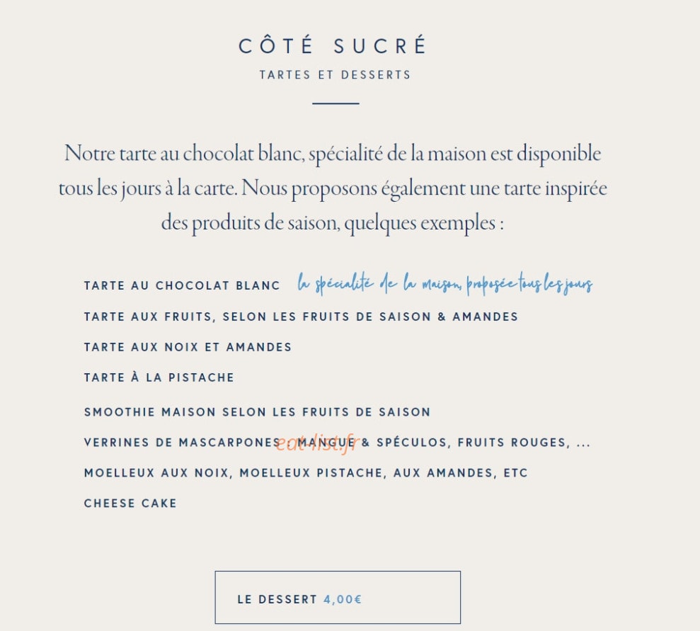 Chez Camille et Margaux — carte page 4