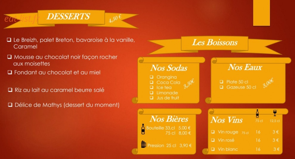 L'atelier du burger — carte page 2