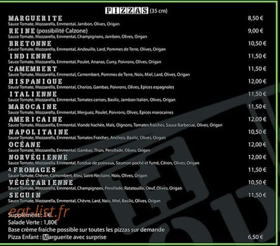Food house — carte page 2