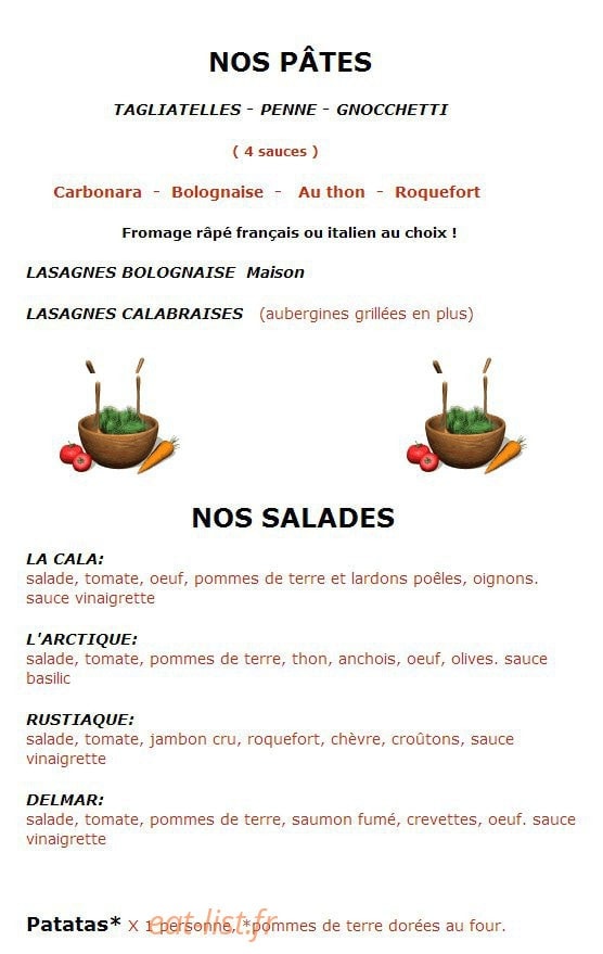La calapizz — carte page 3