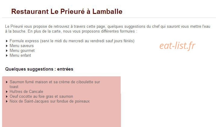 Le Prieuré — carte page 1