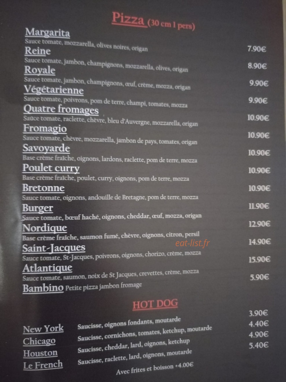 Louis Diner — carte page 2