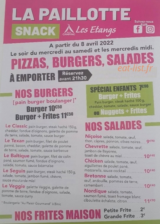 Paillote Les Etangs — carte page 1