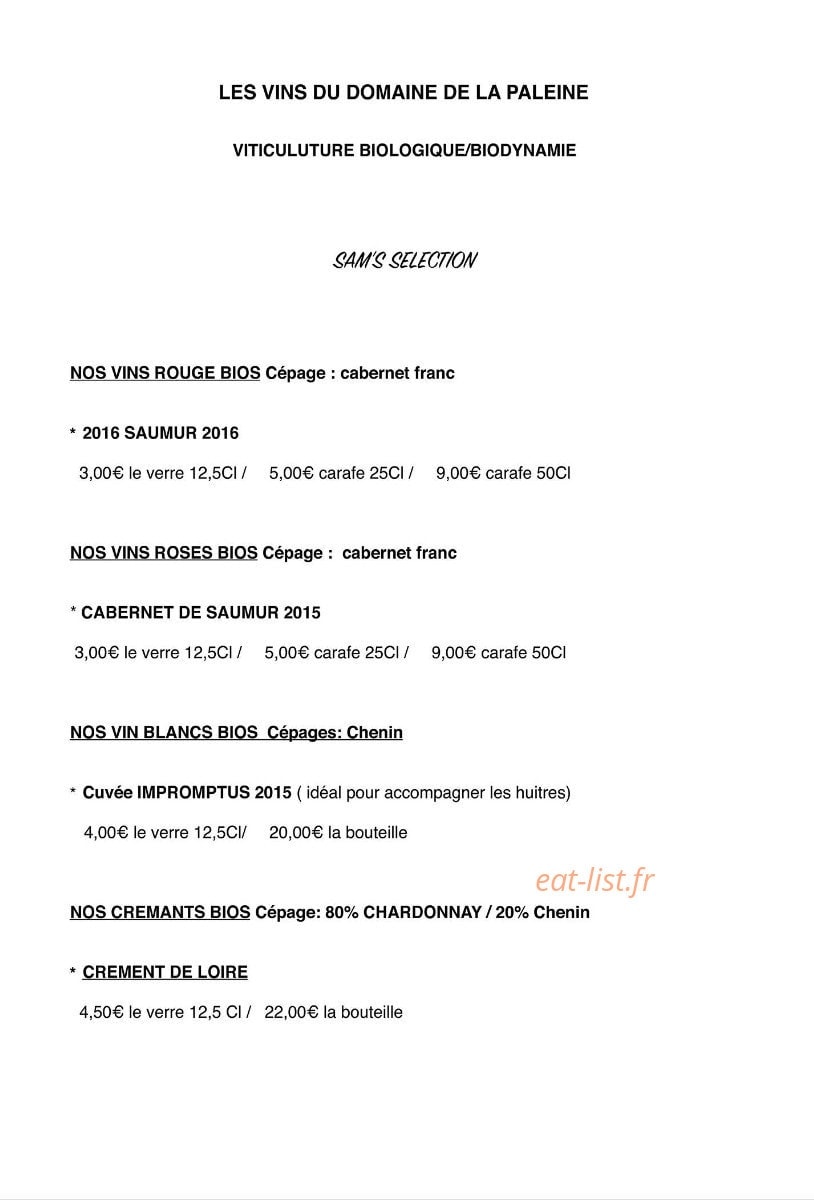 La Cantine — carte page 2