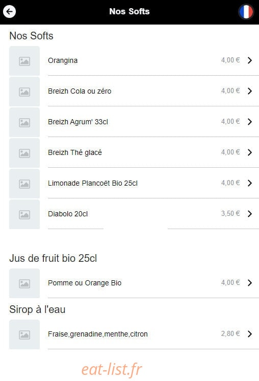 La P'tite Crêperie — carte page 11