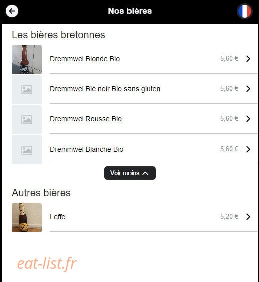 La P'tite Crêperie — carte page 9