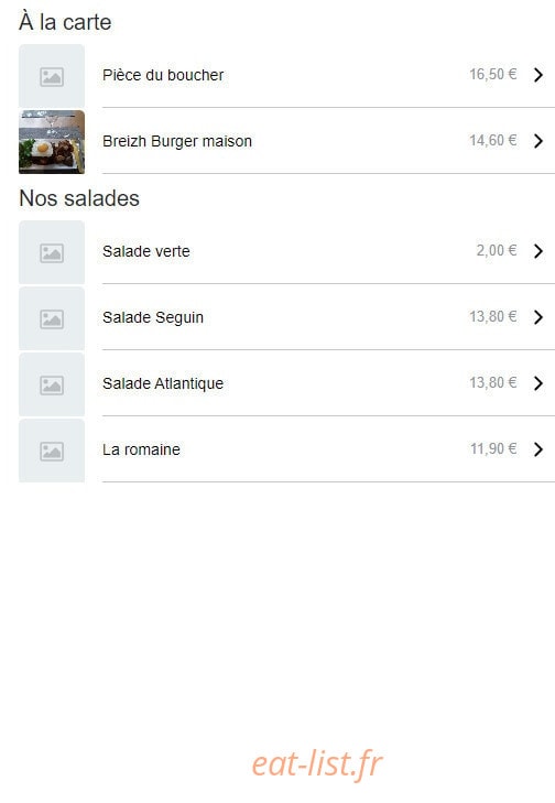La P'tite Crêperie — carte page 4