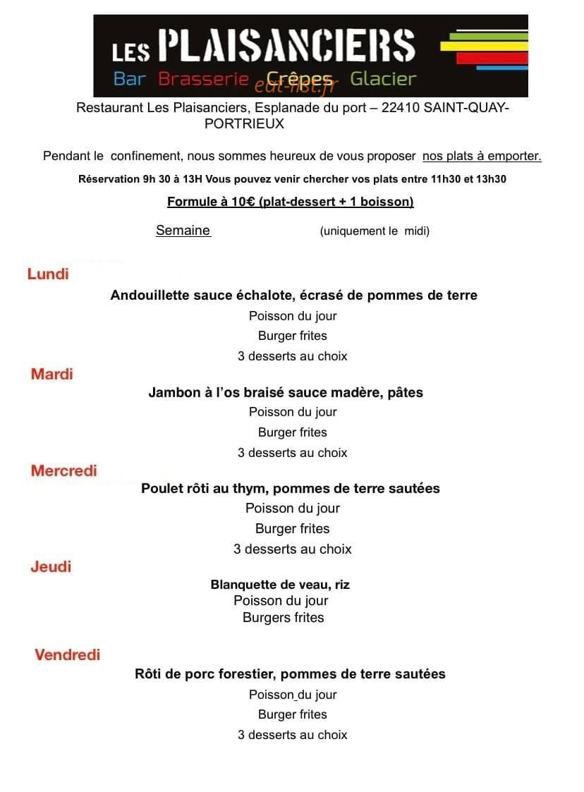 Les Plaisanciers — carte page 1