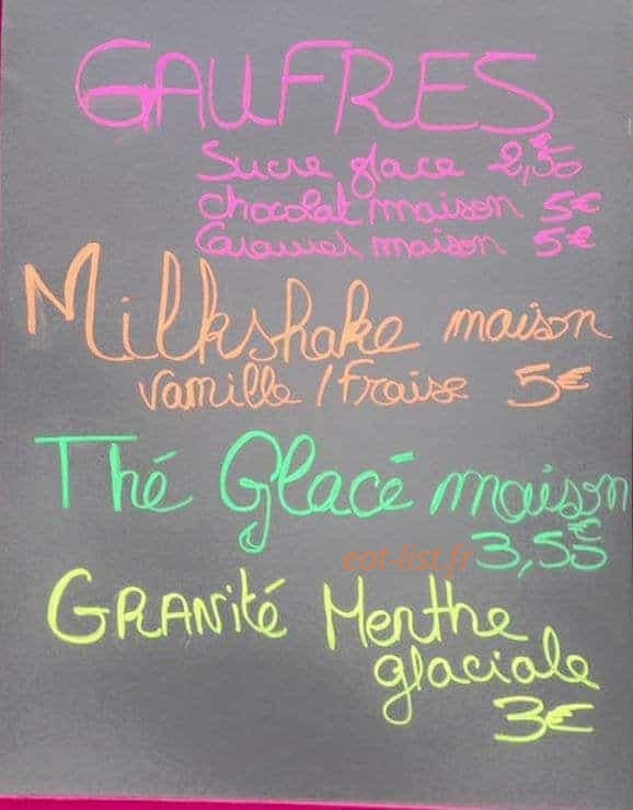 Crêperie Le Chalut — carte page 1
