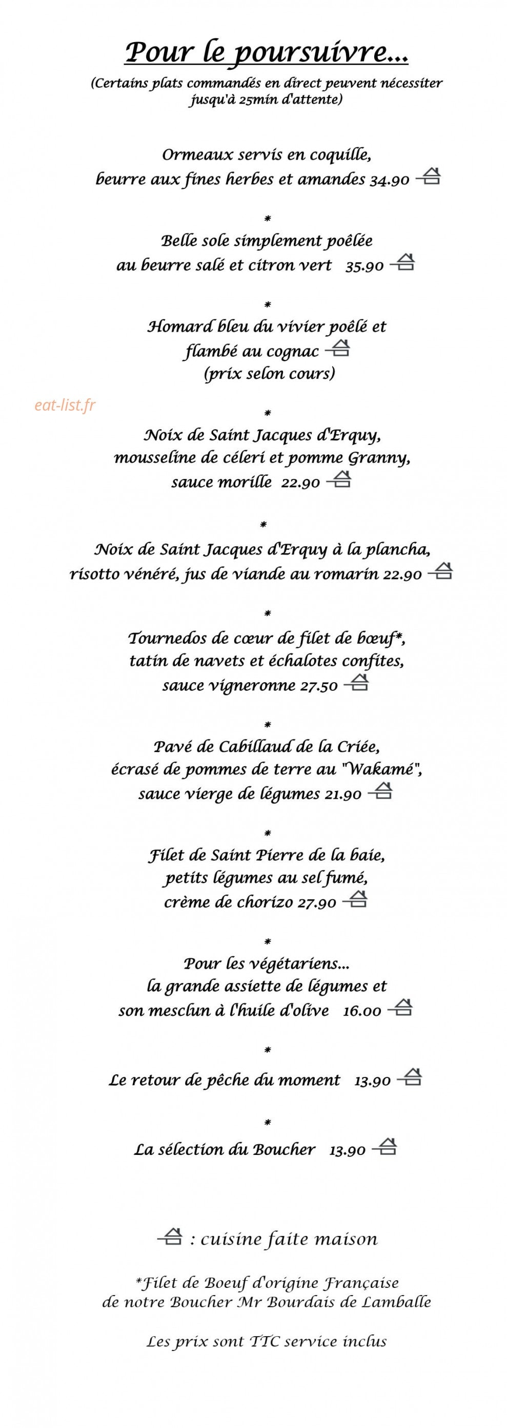 La Plage — carte page 2