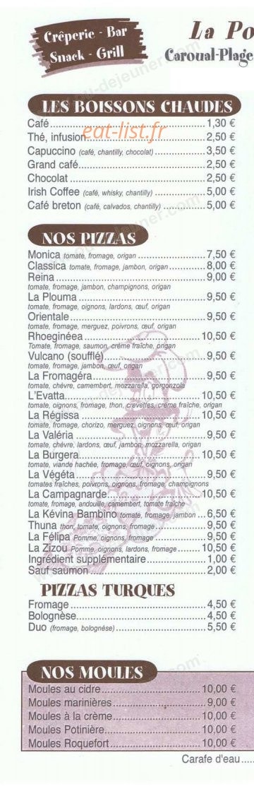 La Potiniere — carte page 2