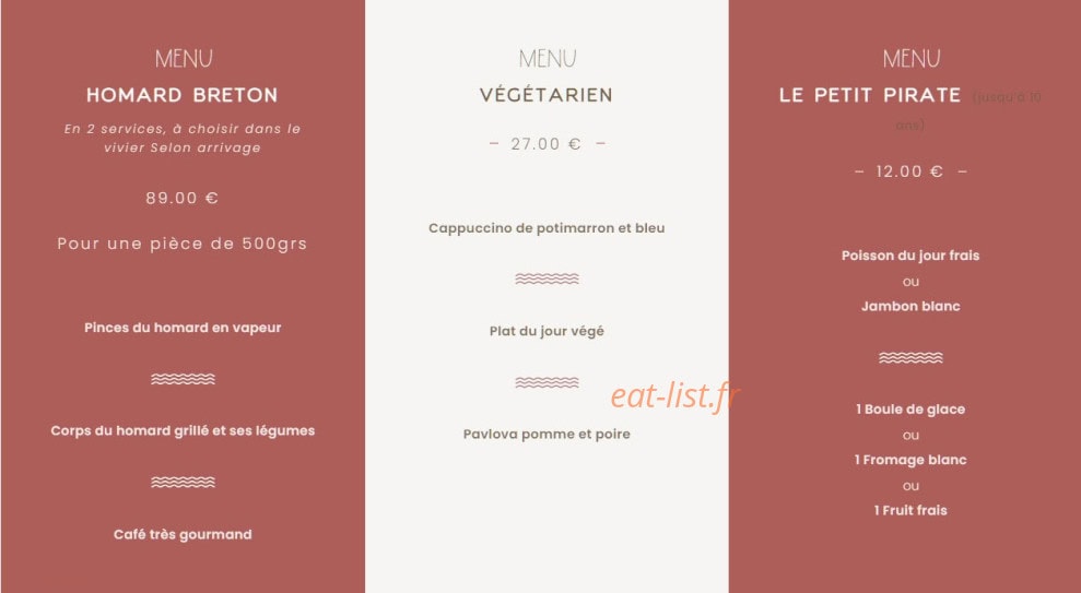 La Table de Jeanne — carte page 2