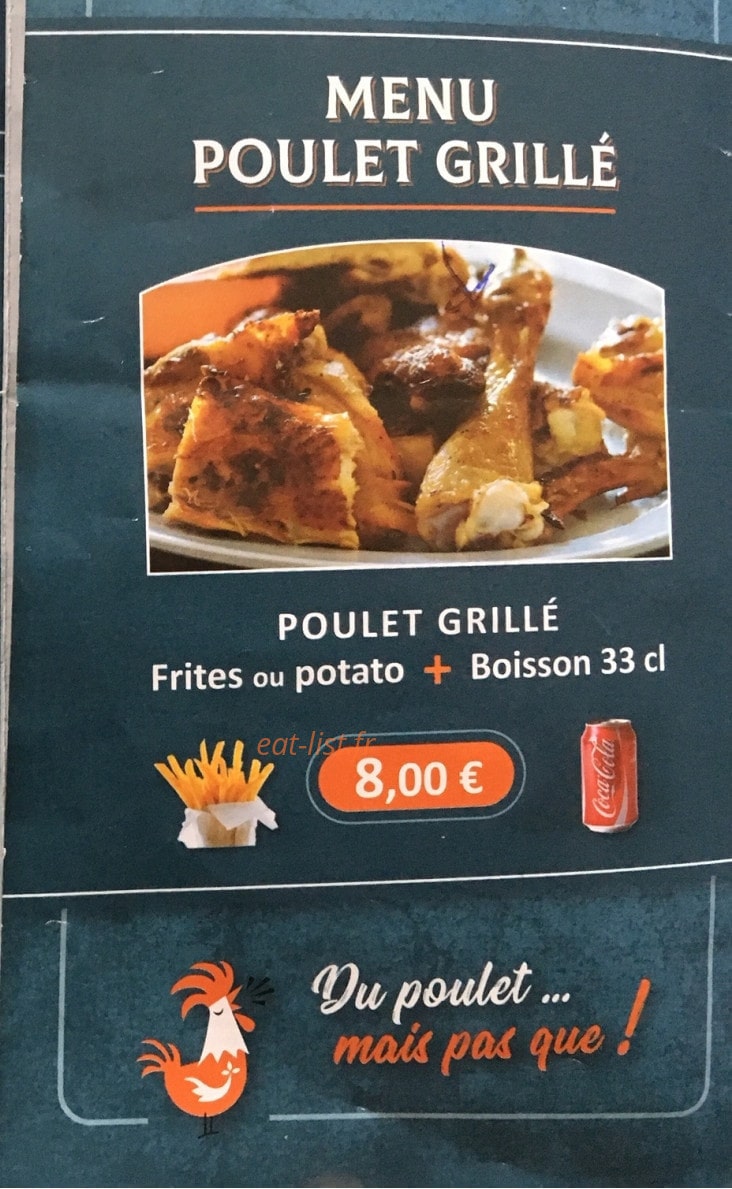 Chicken West — carte page 1