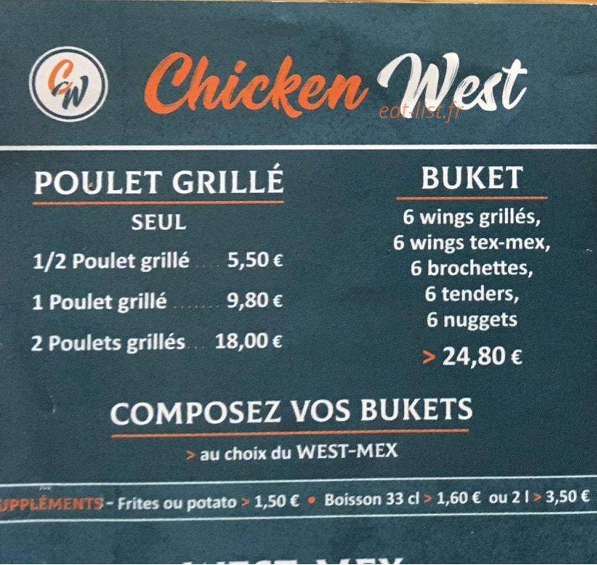 Chicken West — carte page 6