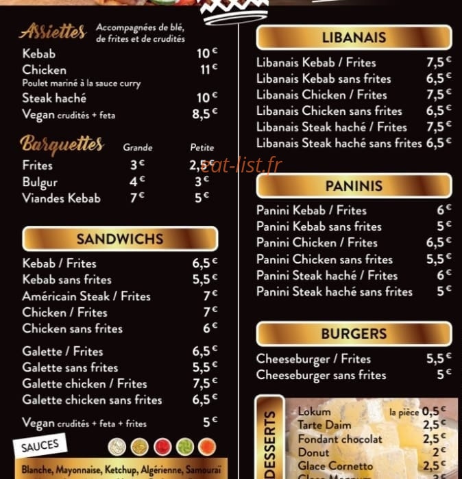 King kebab — carte page 2