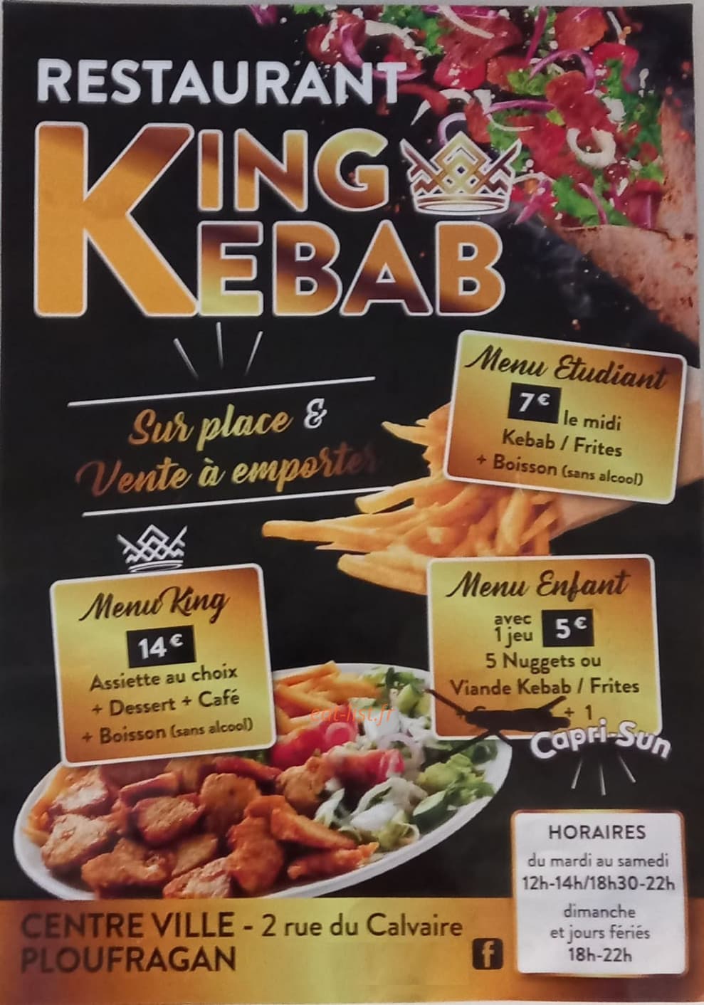King kebab — carte page 1