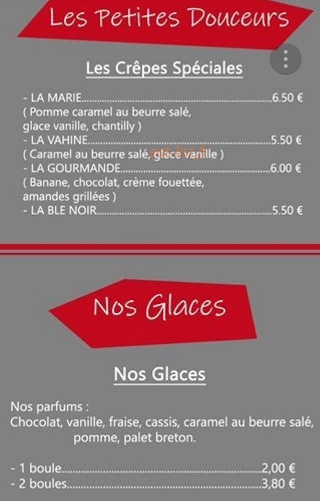 Crêperie de Bosméléac — carte page 5
