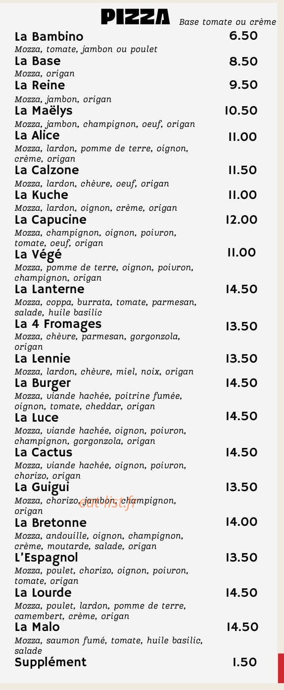 La Lanterne — carte page 1
