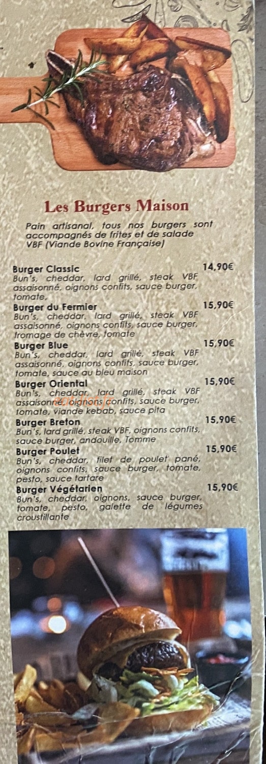 Au bistrot gourmand — carte page 2