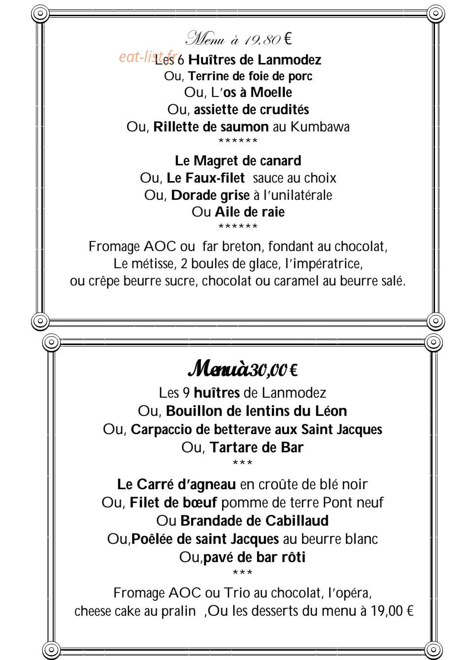 Crêperie L'Islandais — carte page 4