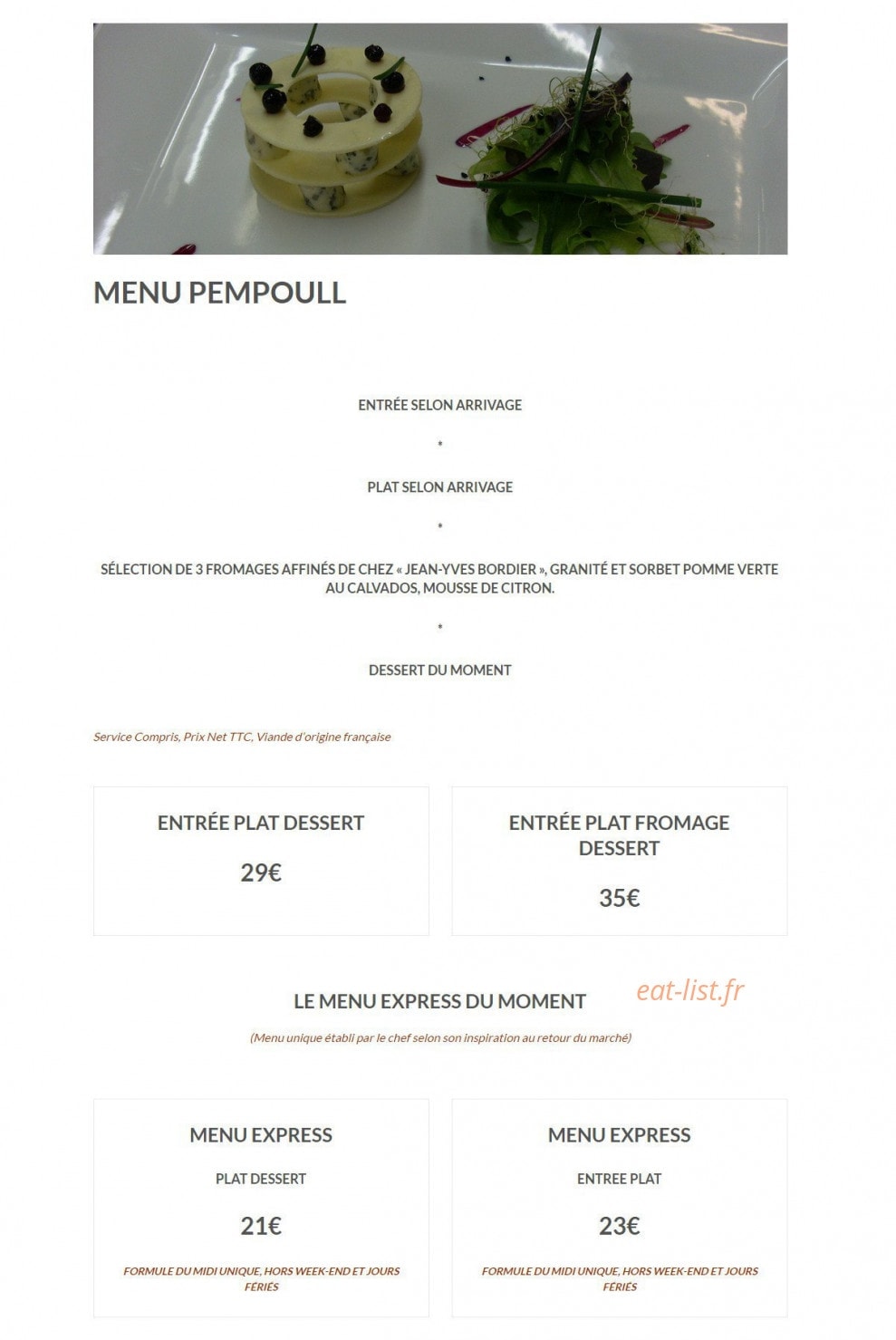 Hôtel Restaurant De La Marne — carte page 2