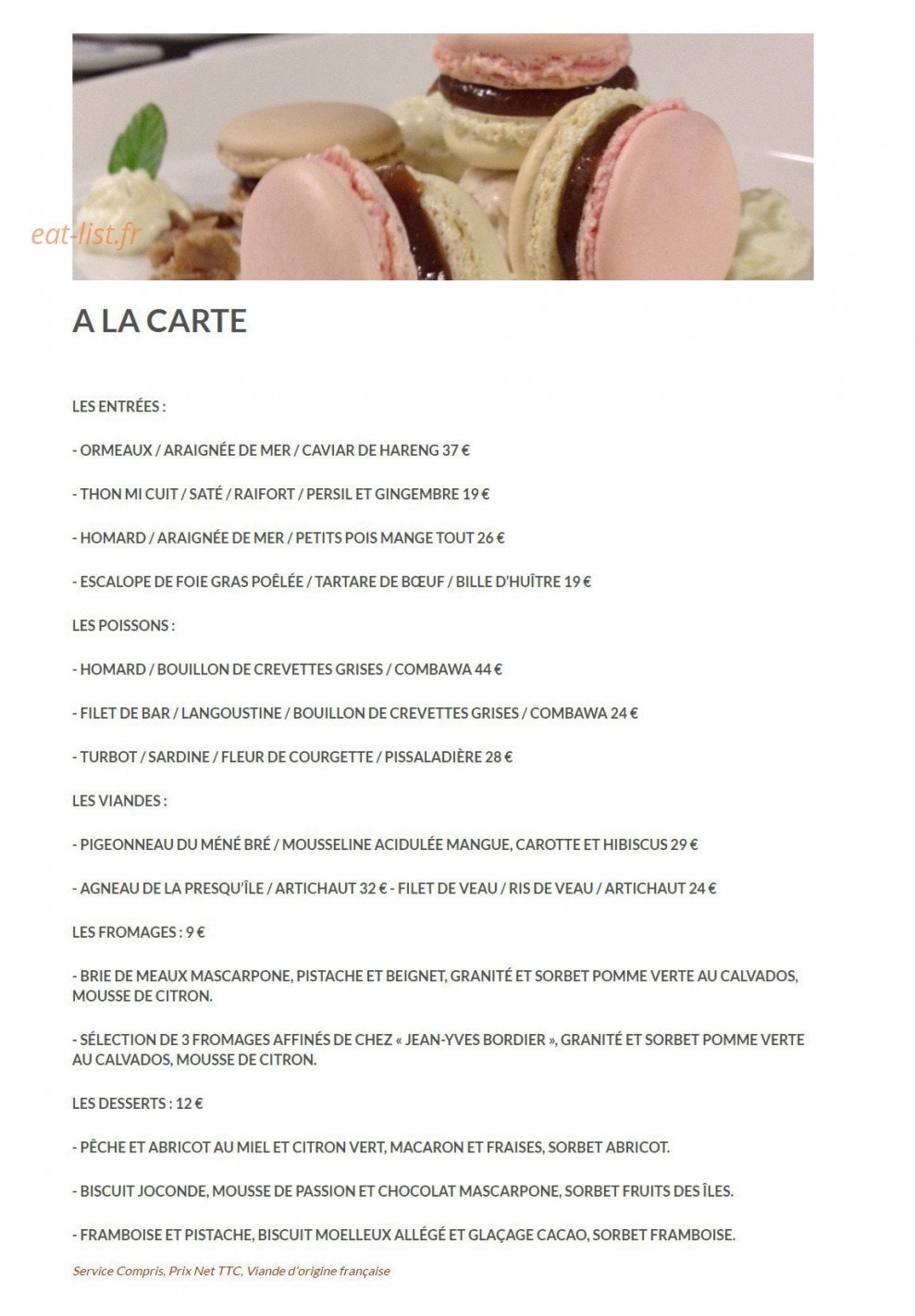 Hôtel Restaurant De La Marne — carte page 6