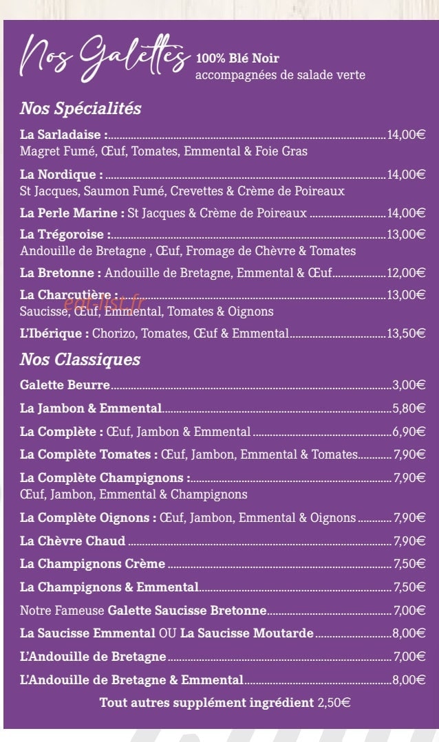 L'Escale — carte page 2
