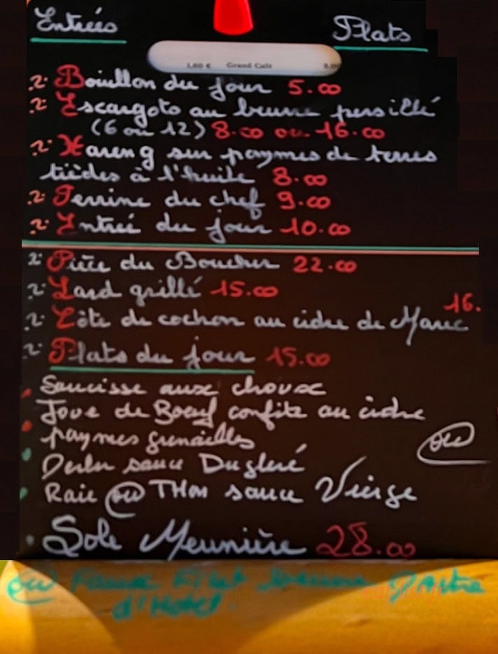 Le P’tit Bouillon — carte page 1