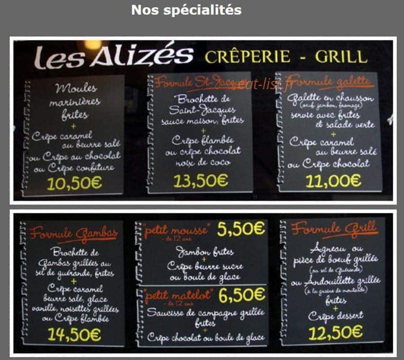 Les Alizés — carte page 1