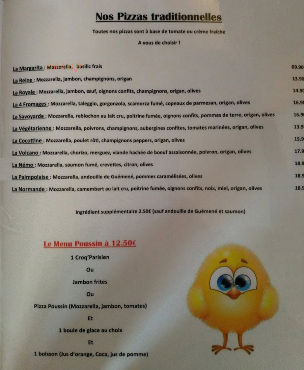 Les Cocottines — carte page 2