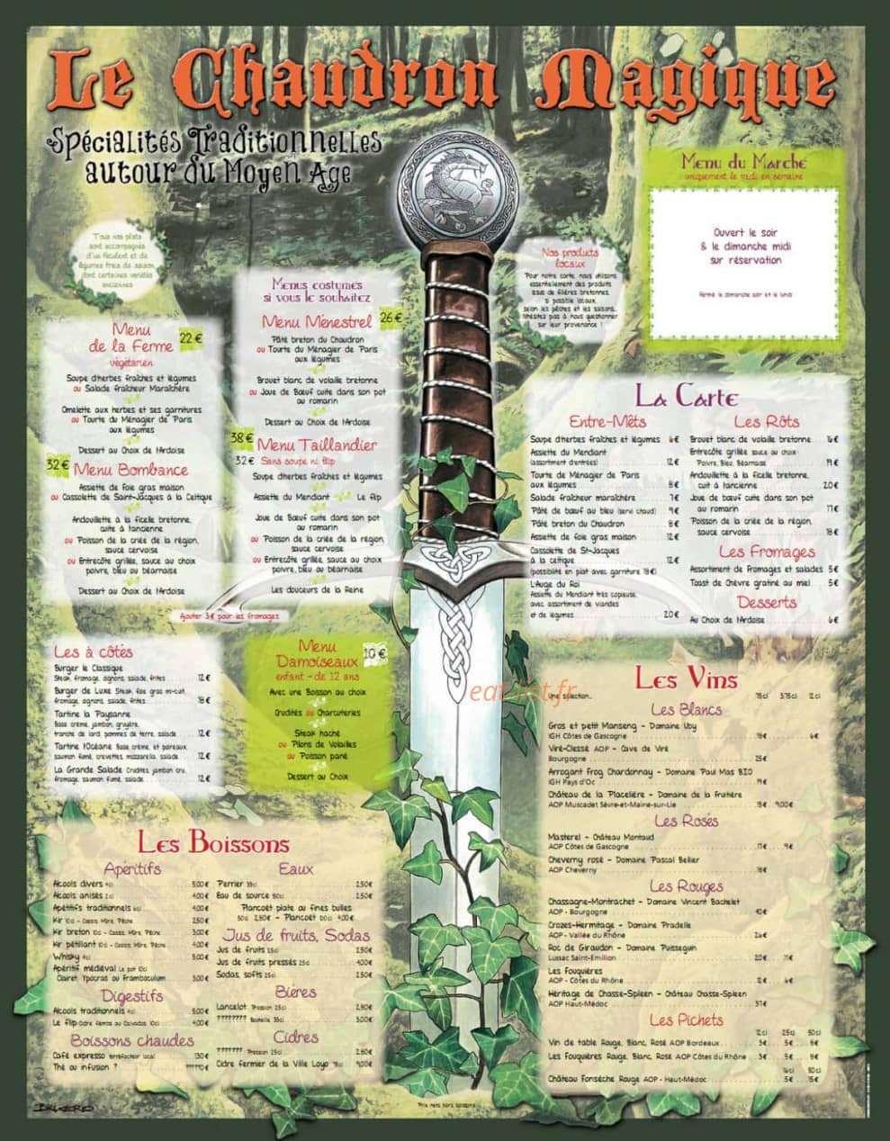 Le Chaudron Magique — carte page 1