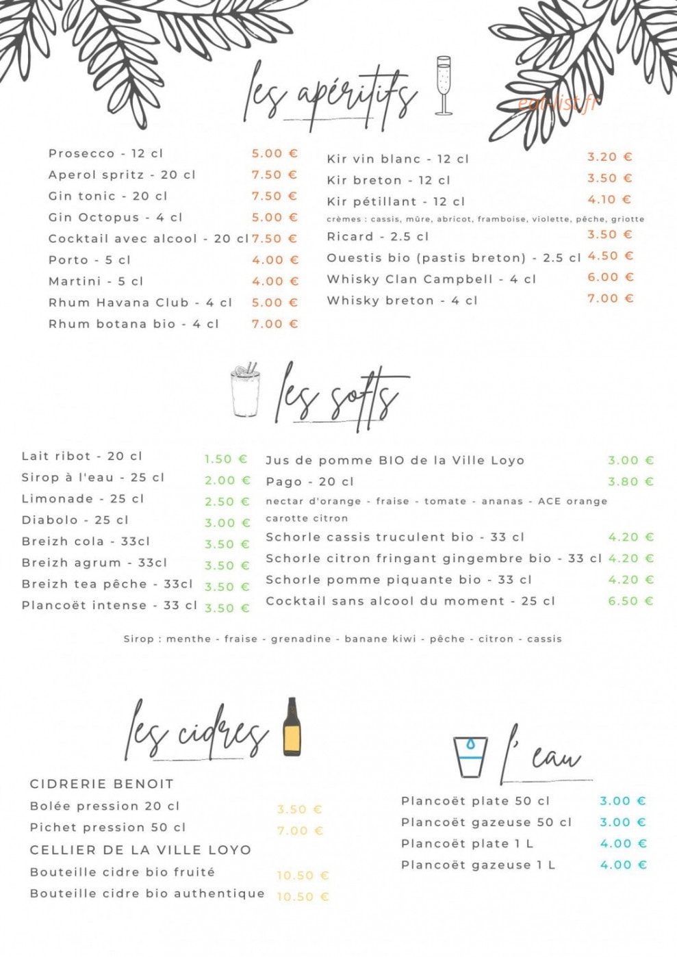 Les pât' à Da — carte page 2