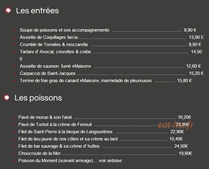 Brasserie Nord-Sud — carte page 6