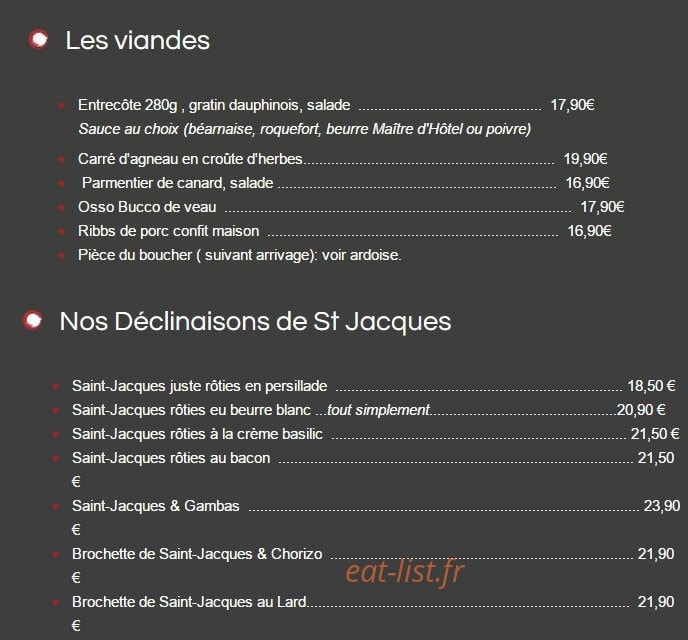 Brasserie Nord-Sud — carte page 8