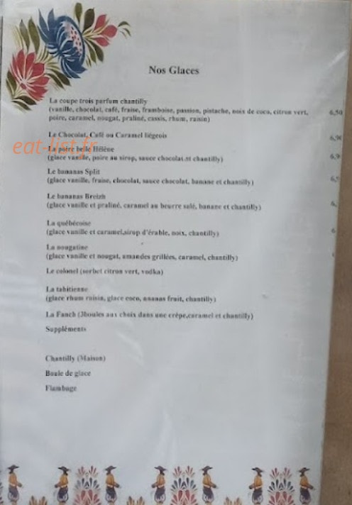 La Crêperie de l'Ic — carte page 4
