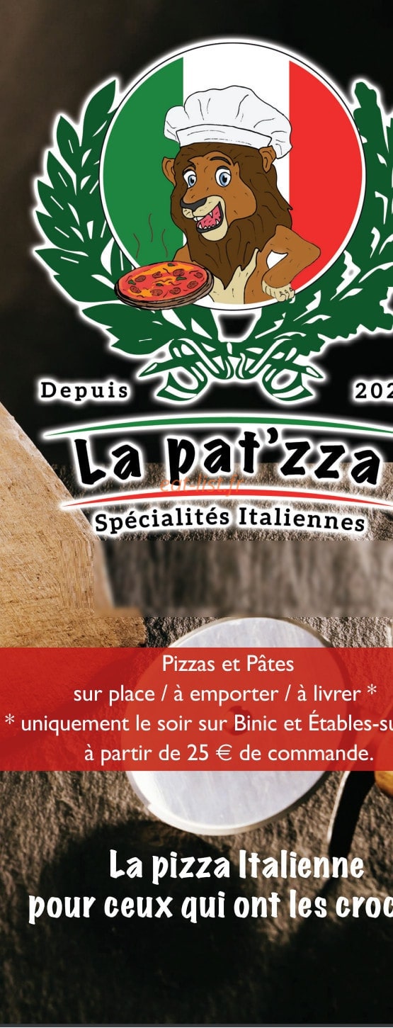 La Pat'zza — carte page 1