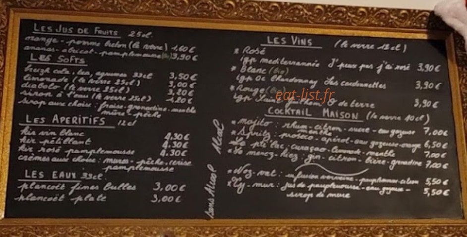 Brasserie de Guerlédan — carte page 1