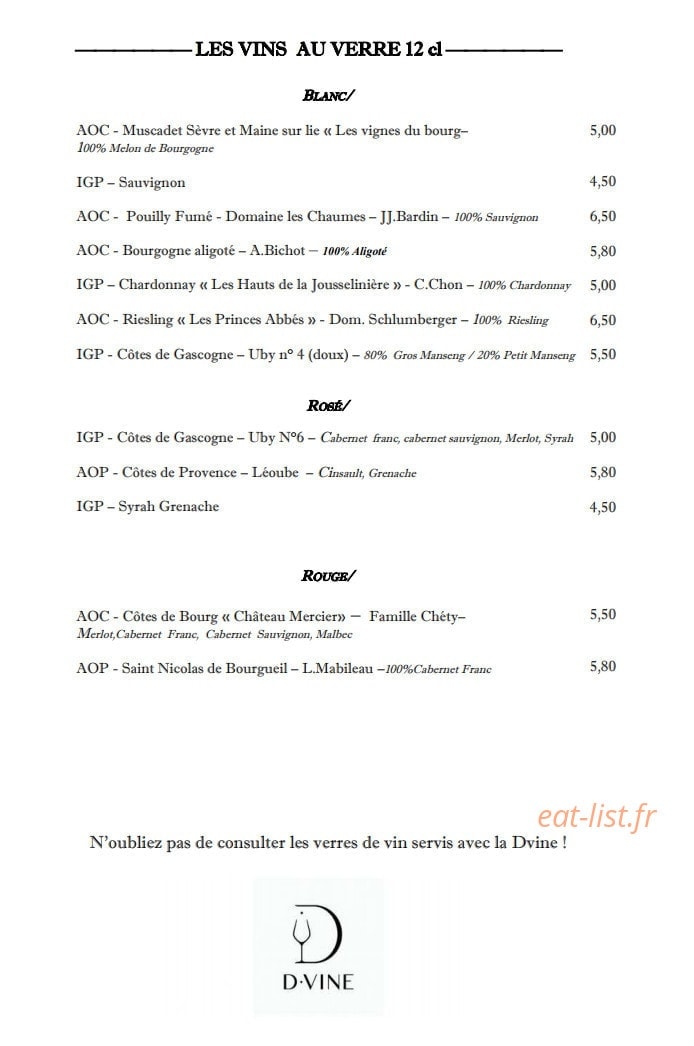 La Fermette — carte page 6