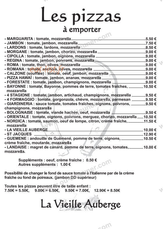 La vieille auberge — carte page 1