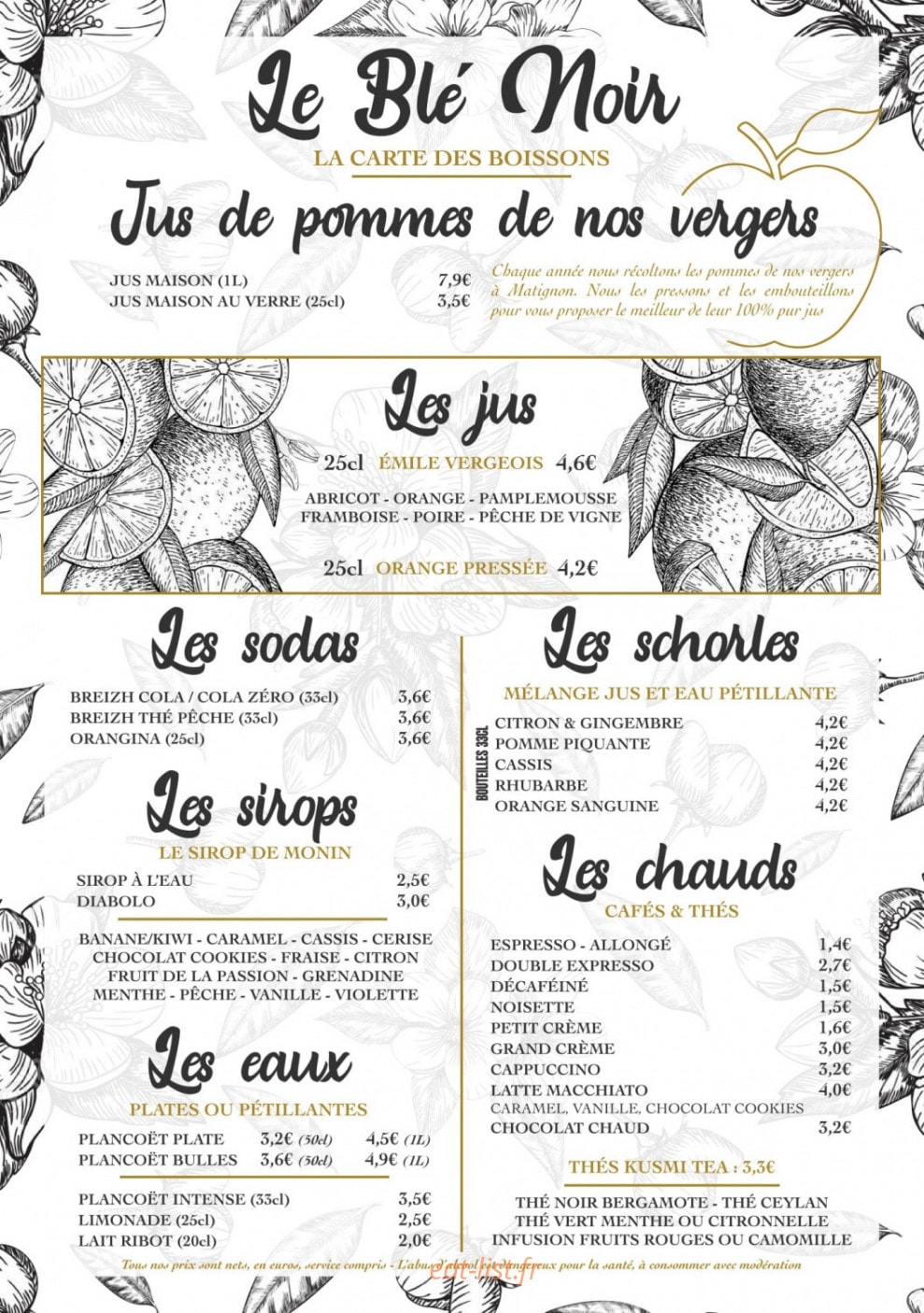 Le Blé Noir — carte page 4