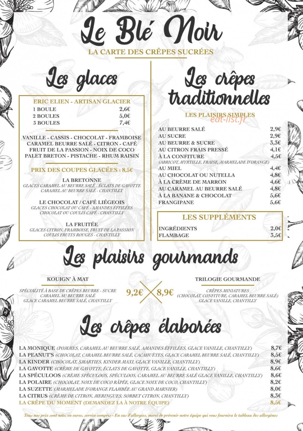 Le Blé Noir — carte page 2