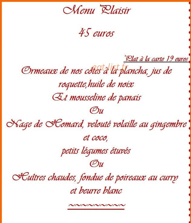 Auberge du Manoir — carte page 3