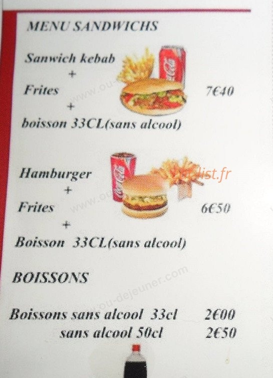 Flash Kebab — carte page 1