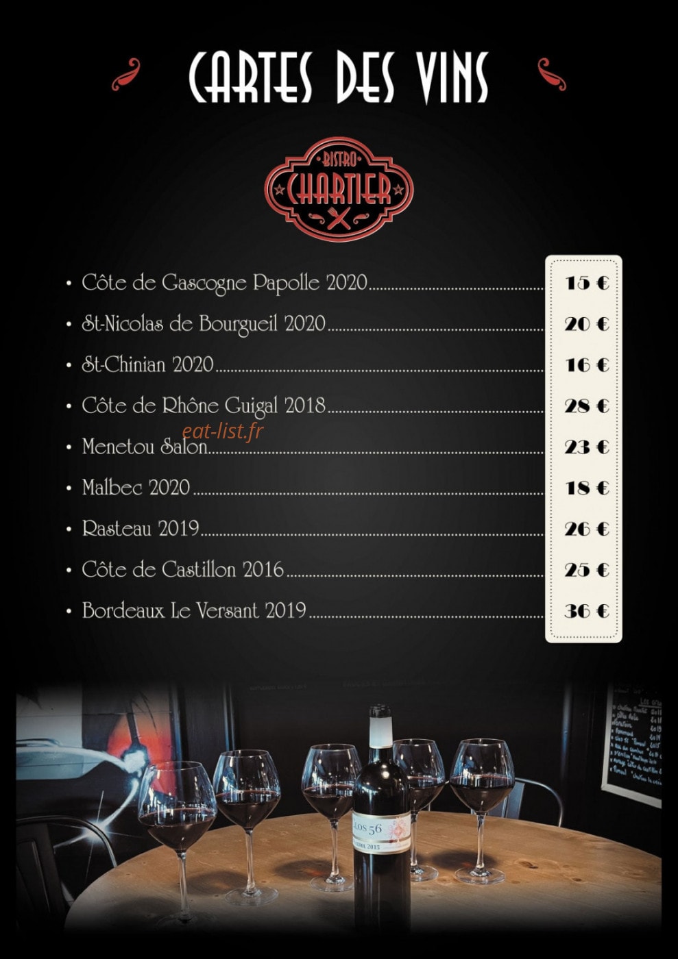 Bistro Chartier — carte page 2