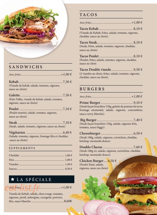 Pordic Kebab — carte page 2