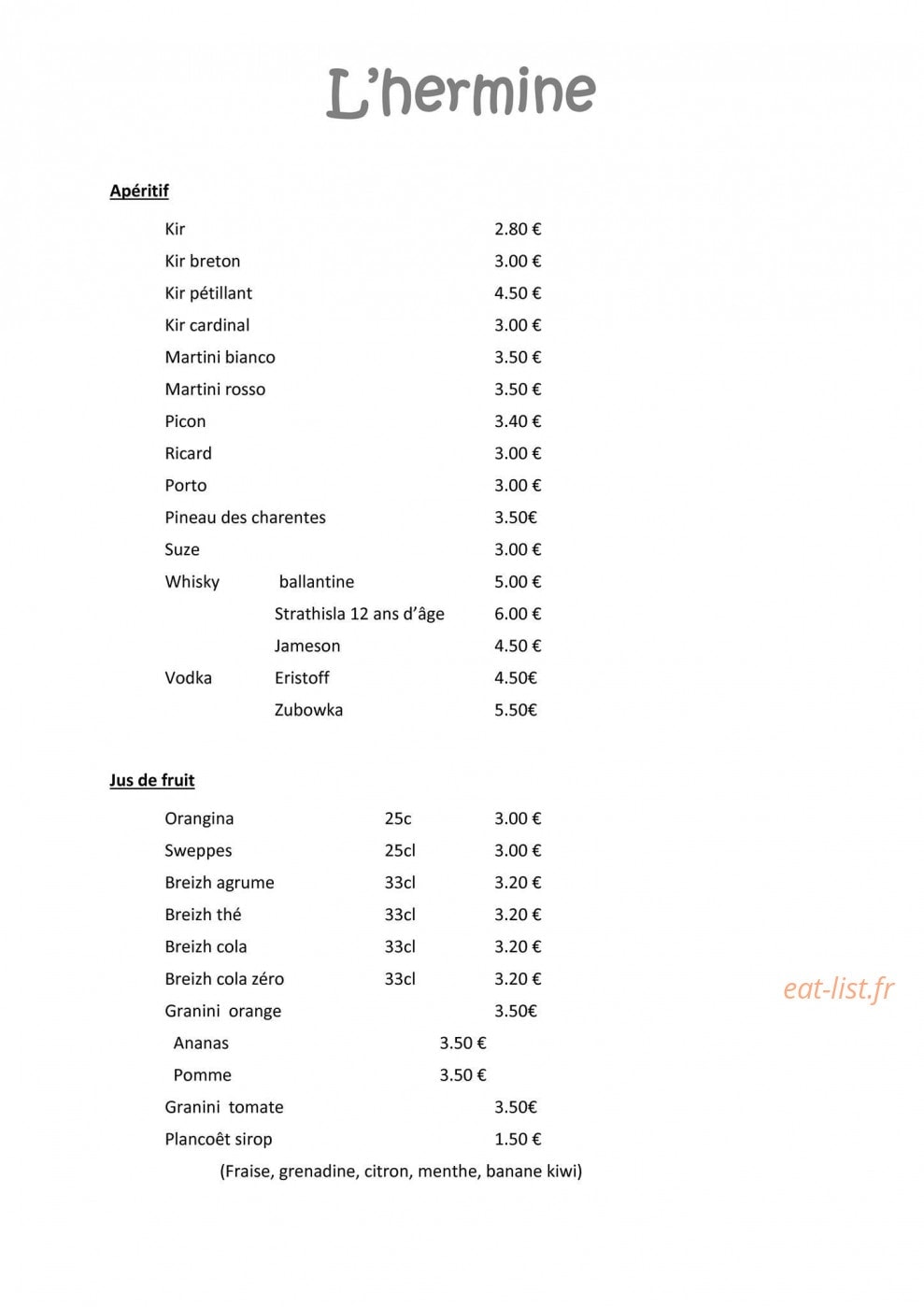 L' hermine — carte page 4